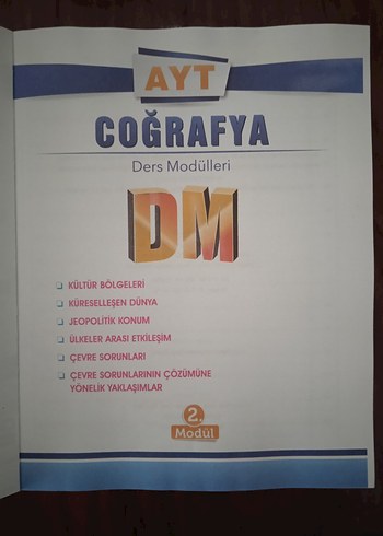 AYT Coğrafya soru bankası dm serisi 2.modül - Görsel 4
