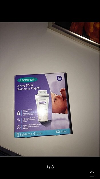 Lansinoh anne sütü saklama poşeti