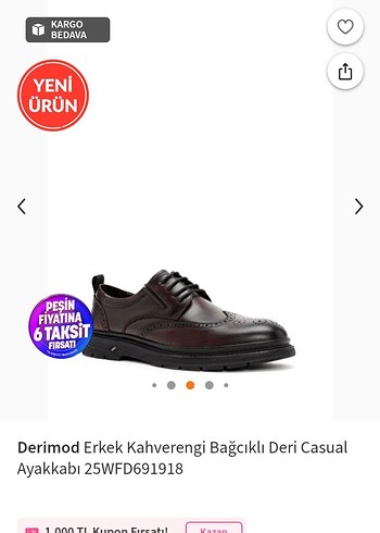 40 Beden kahverengi Renk Derimod Hakiki Deri Casual Ayakkabı