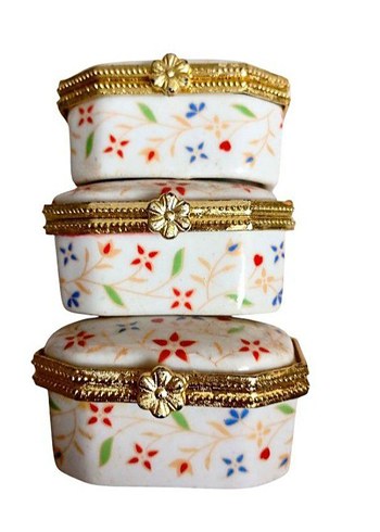 Porselen Vintage Mini Takı Kutuları - Görsel 3