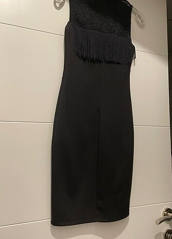 Zara Siyah abiye kalem elbise 