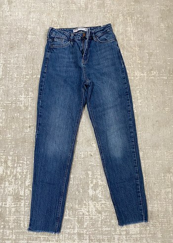 Koton Mavi Yikamali Yuksek Bel Denim Jean
