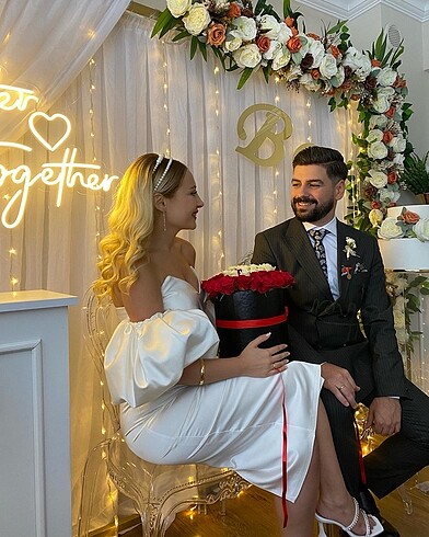 Saten iç astarlı elbise