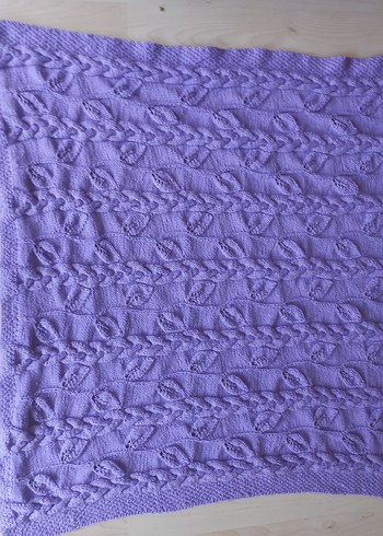 Diğer Pastel Mor Örgü Çocuk Battaniyesi