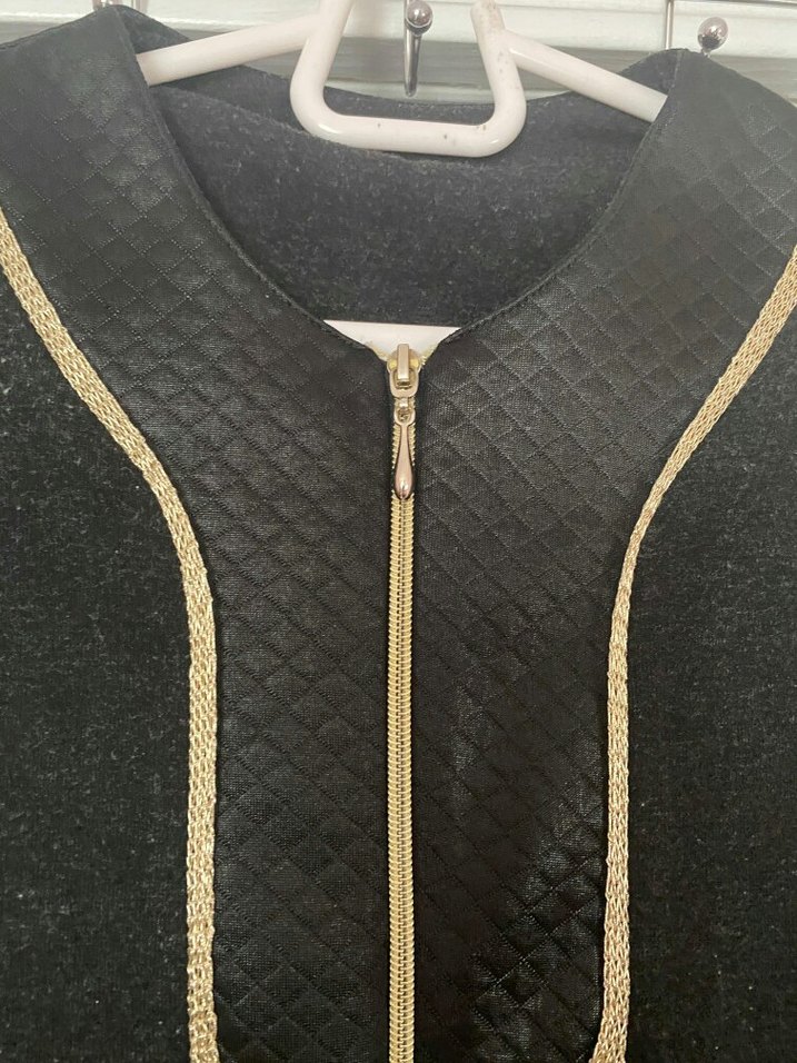 Siyah Uzun Nakışlı Kadın Ferace - Görsel 3