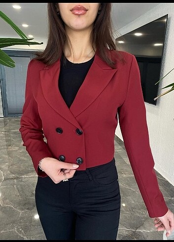 universal Beden İçi astarlı kısa blazer ceket