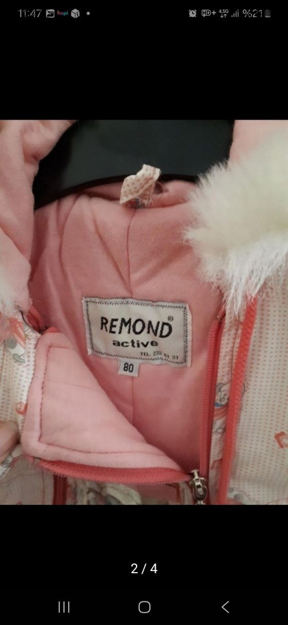 Kapüşonlu Fermuarlı Pembe Bebek Tulumu - Görsel 4