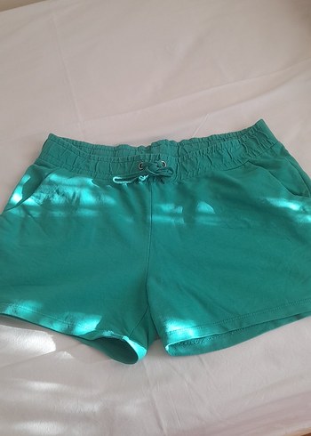 Turkuaz Mini Spor Şort Rahat Kesim