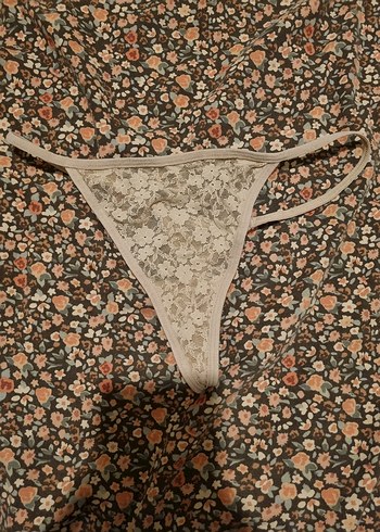 Bej Dantel Kadın Tanga
