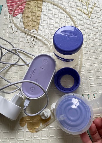 Mor Renkli Göğüs Pompası lansinoh pompa iyi durumda. - Görsel 2