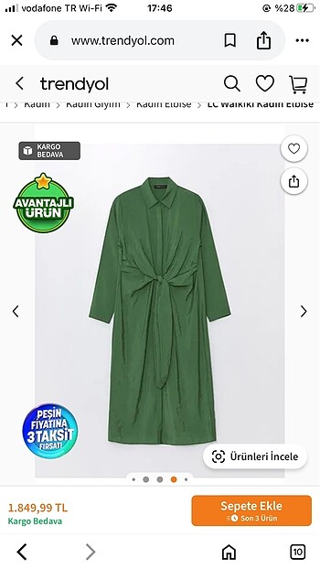 LC Waikiki Lcwaikiki gömlek elbise sayılı kullanıldı tertemiz