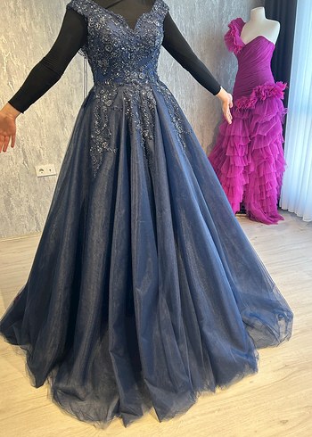 Abiye larcivert - Görsel 4