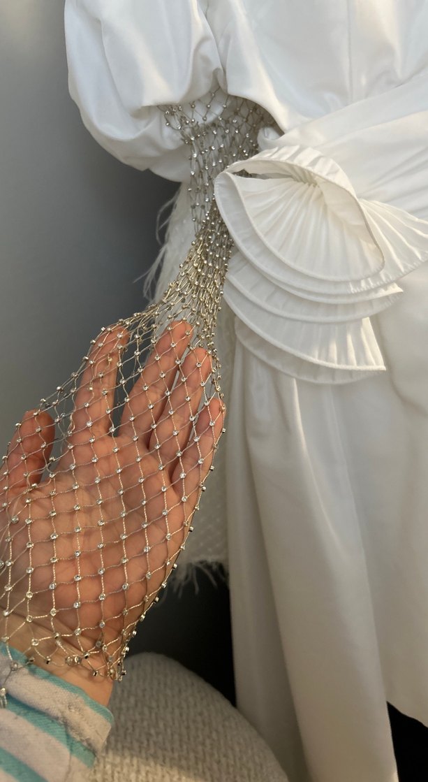 Parlak Beyaz Modern Klasik A Kesim Gelinlik - Görsel 2