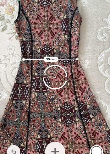 Bordo Bohem Desenli Uzun Örme Kolsuz Elbise - Görsel 2