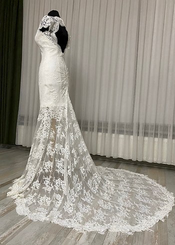 Dantel Gelinlik Dreamon Nişan Nikah Evden Çıkış After Gelinliği - Görsel 7