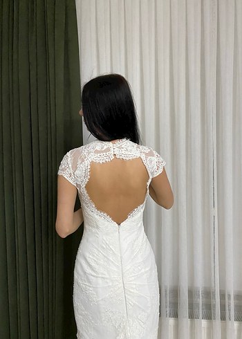 Dantel Gelinlik Dreamon Nişan Nikah Evden Çıkış After Gelinliği - Görsel 2