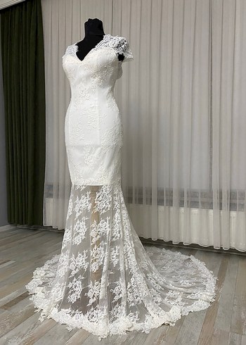 Dantel Gelinlik Dreamon Nişan Nikah Evden Çıkış After Gelinliği - Görsel 8