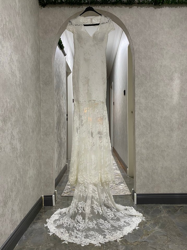 Dantel Gelinlik Dreamon Nişan Nikah Evden Çıkış After Gelinliği - Görsel 5