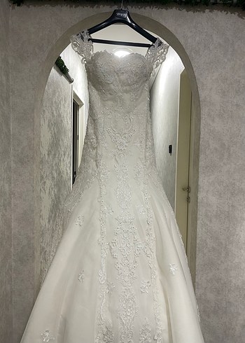 Balık Gelinlik Rimano Sposa 34-36 Eldivenli İşlemeli - Görsel 13