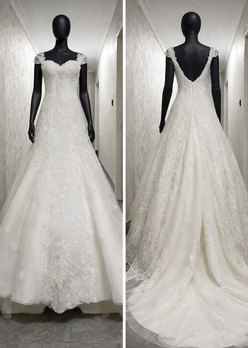 Balık Gelinlik Rimano Sposa 34-36 Vitrin Gelinliği İşlemeli - Görsel 13