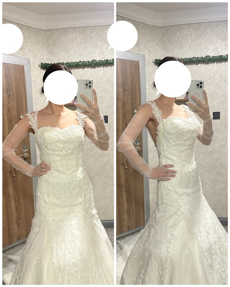 Balık Gelinlik Rimano Sposa 34-36 Vitrin Gelinliği İşlemeli - Görsel 2