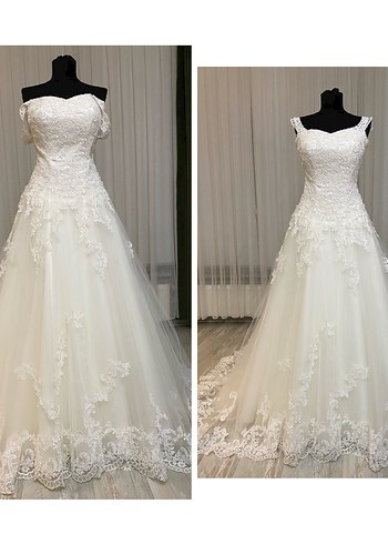 Vitrin Gelinliği Dantel Şıklığı Tam Takım Temiz 36 Beden - Görsel 18