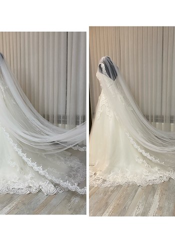 Vitrin Gelinliği Temiz Tam Takım Dantel Şıklığı 34 Beden - Görsel 5