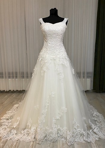 Vitrin Gelinliği Temiz Tam Takım Dantel Şıklığı 34 Beden - Görsel 16