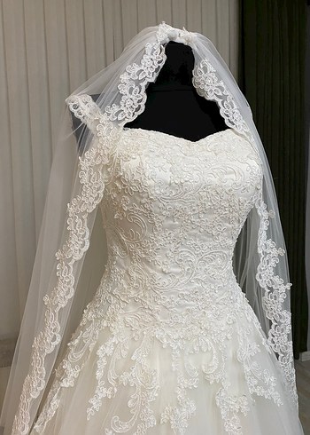 Vitrin Gelinliği Temiz Tam Takım Dantel Şıklığı 34 Beden - Görsel 15