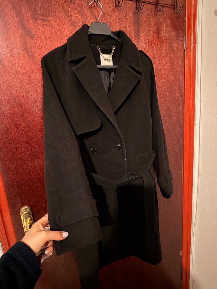 Kemerli Siyah Uzun Kaban - Görsel 3