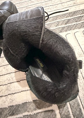 Siyah deri kadın postal bot - Görsel 5