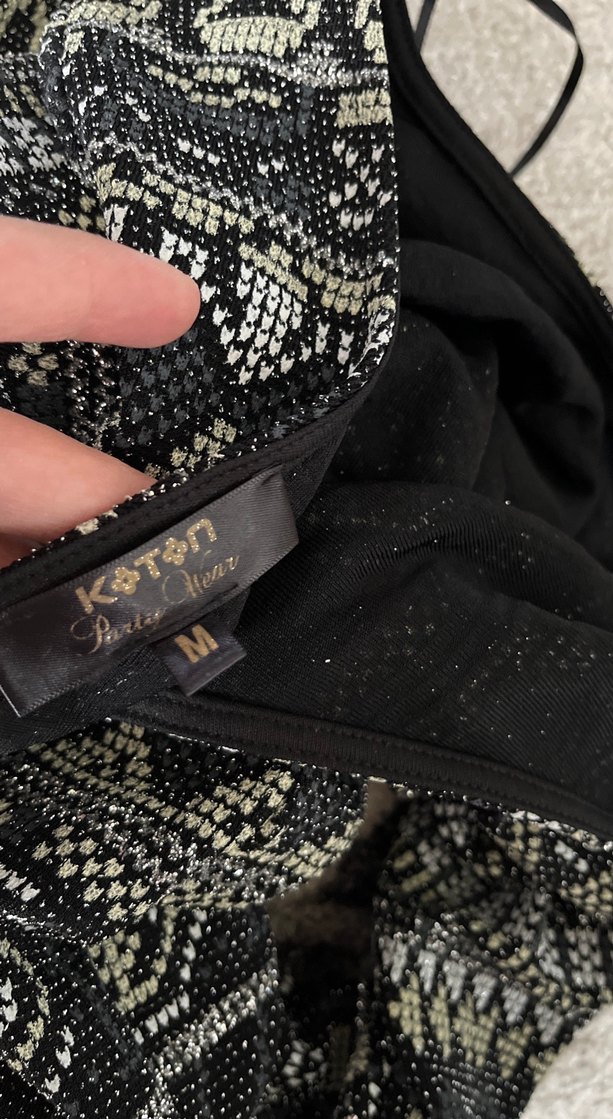 Gri Bohem Uzun Kollu Örgü Desenli Elbise - Görsel 5