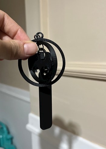 Siyah Gotik Zincir Detaylı Kadın Anahtarlık - Görsel 3