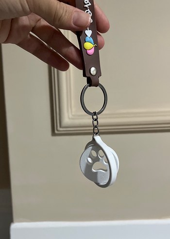 Kahverengi Zincir Detaylı Kadın Anahtarlık - Görsel 3