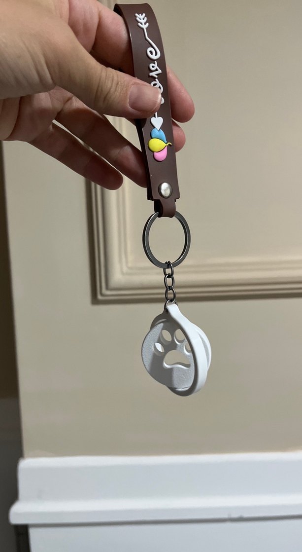 Kahverengi Zincir Detaylı Kadın Anahtarlık - Görsel 3