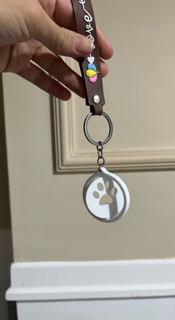 Kahverengi Zincir Detaylı Kadın Anahtarlık - Görsel 2