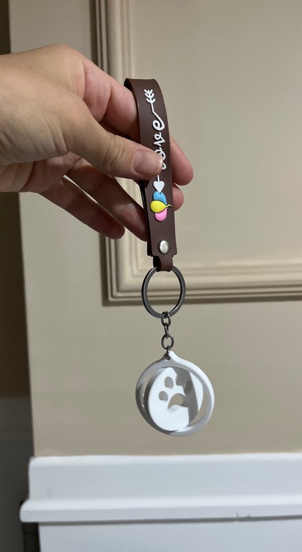 Kahverengi Zincir Detaylı Kadın Anahtarlık - Görsel 5