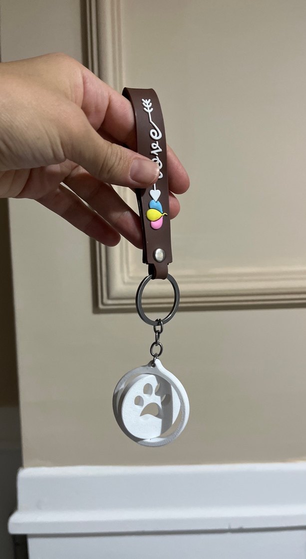 Kahverengi Zincir Detaylı Kadın Anahtarlık - Görsel 4