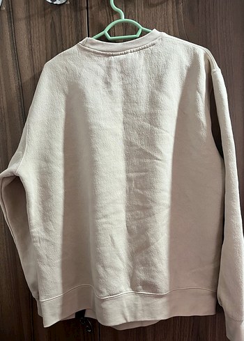 38 Beden Bej Kadın Basic Sweatshirt
