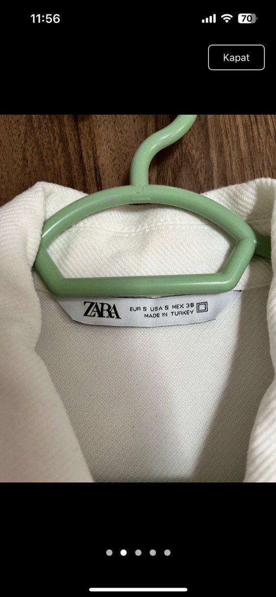 Düğmeli Beyaz  Ceket - Görsel 2