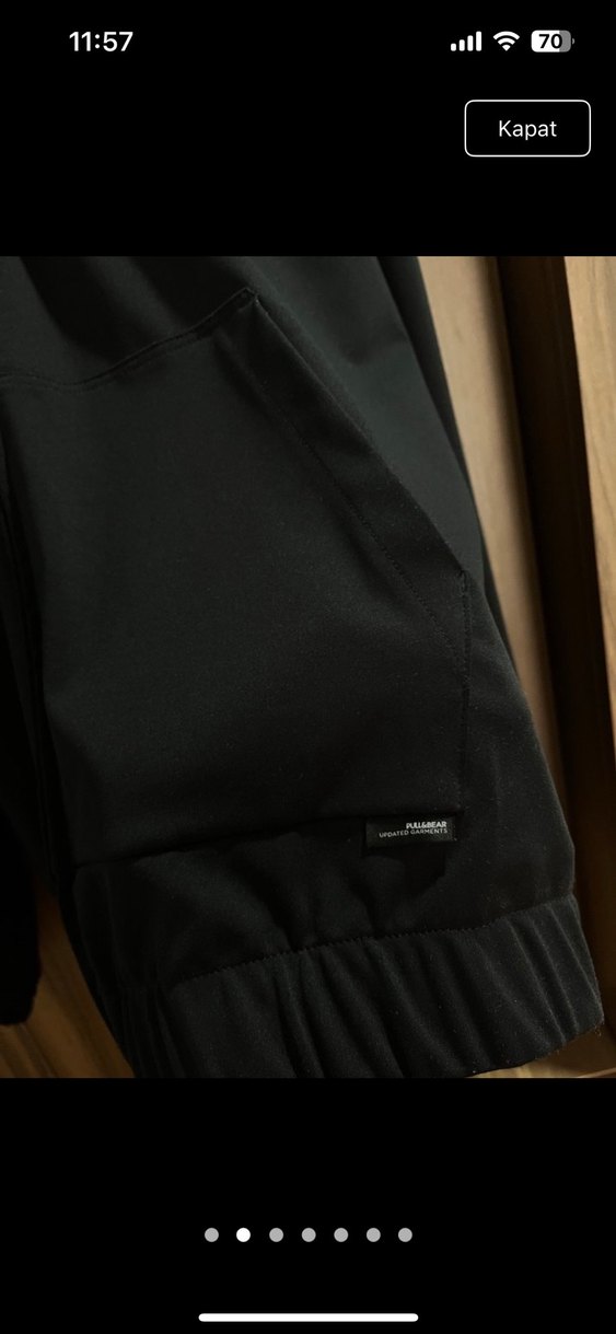 Siyah Kapüşonlu Fermuarlı  Ceket - Görsel 2