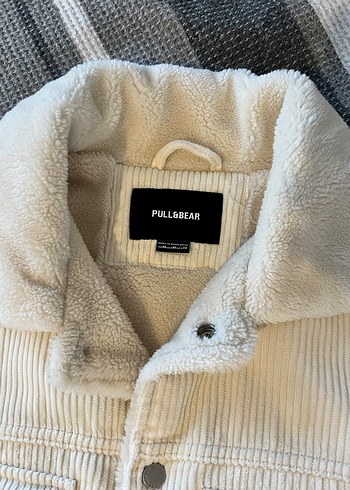 Düğmeli Beyaz Peluş Ceket - Görsel 2