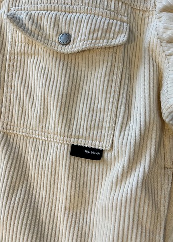 Düğmeli Beyaz Peluş Ceket - Görsel 4