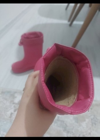 Pembe Kız Çocuk Lastik Çizme Tokalı - Görsel 3