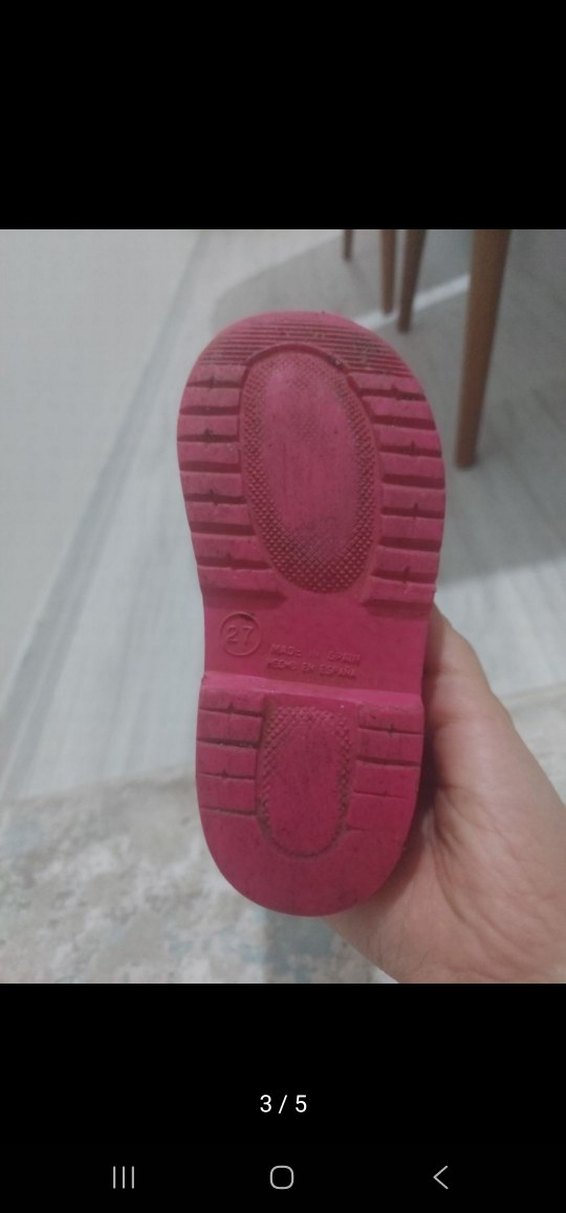 Pembe Kız Çocuk Lastik Çizme Tokalı - Görsel 2