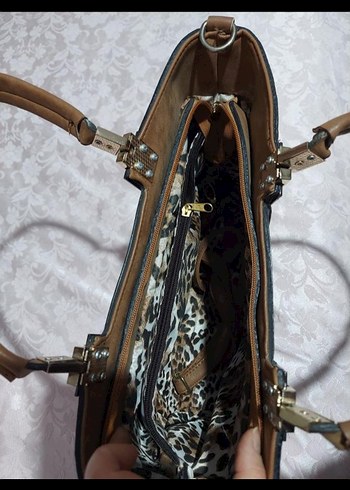 Bej Süet Kadın El Çantası - Görsel 2