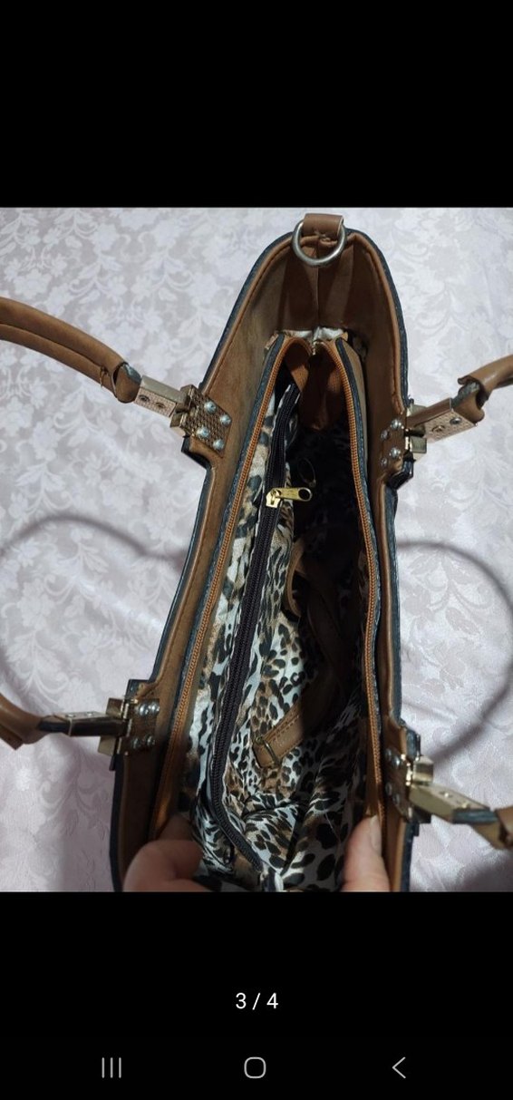 Bej Süet Kadın El Çantası - Görsel 2