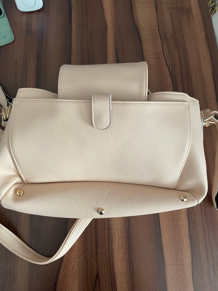 Açık pembe gerçek deri Fermuarlı bebek bakım Çantası - Görsel 2