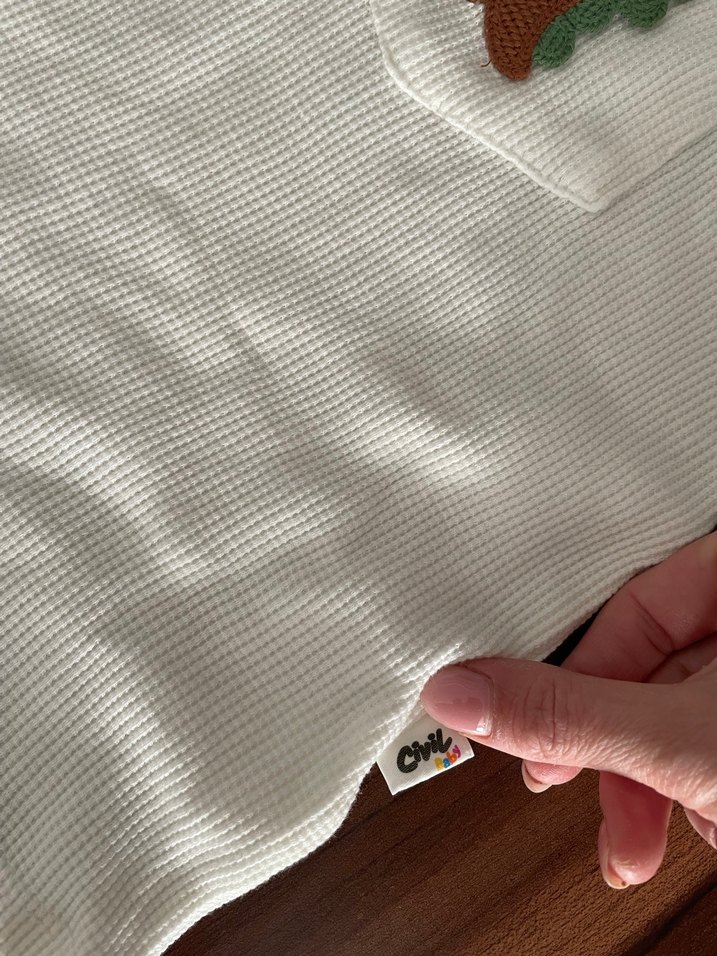 Düğmeli Nakışlı Erkek Çocuk Kolsuz Tulum - Görsel 4