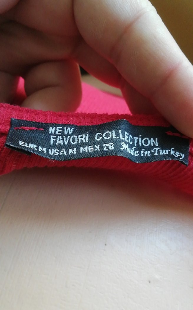 Parlak kırmızı V Yaka Drapeli Bluz - Görsel 3